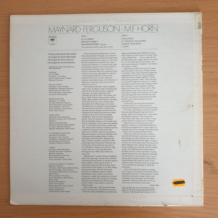 Maynard Ferguson – M.F. Horn – Vinyl LP Record  (VG+)