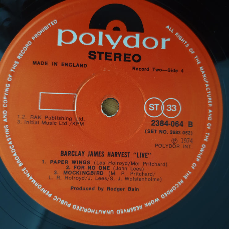 Barclay James Harvest – Live – Vinyl LP Record  (VG+)