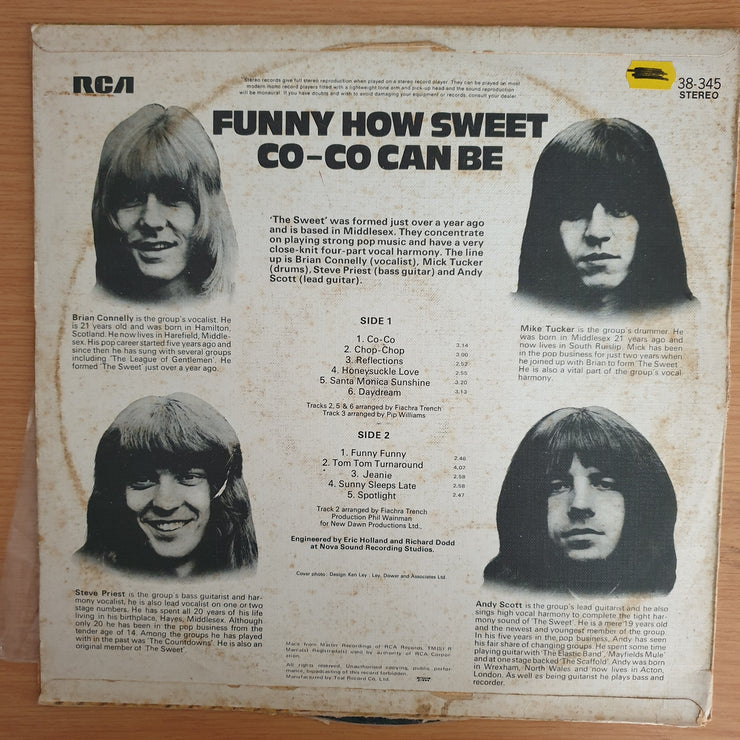 The Sweet – Funny How Sweet Co-Co Can Be ‎- Vinyl LP Record (VG+)