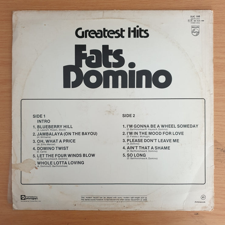 Fats Domino - Greatest Hits - Vinyl LP Record - Very-Good+ Quality (VG+)
