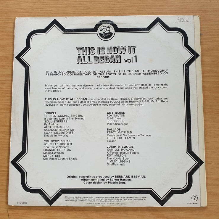 This Is How It All Began Vol 1  – Vinyl LP Record (VG+)