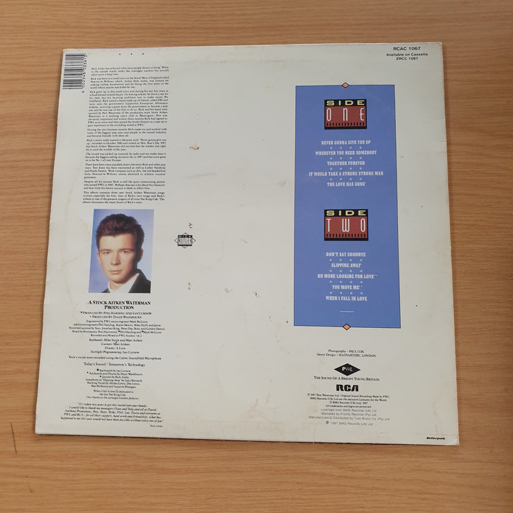 Rick Astley – Whenever You Need Somebody - Vinyl LP Record (VG+)