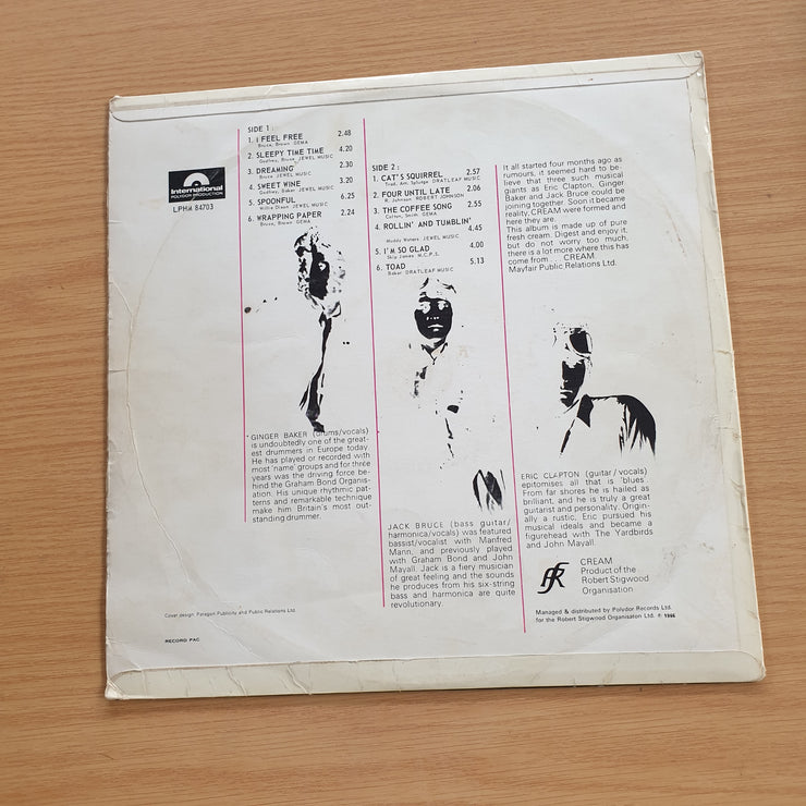 Cream ‎– Fresh Cream -  Vinyl LP Record  (VG)