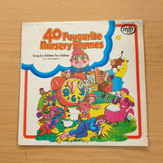 40 Favourite Nursery Rhymes sung by Children for Children - 3 to 6 years - Vinyl LP Record (VG+)