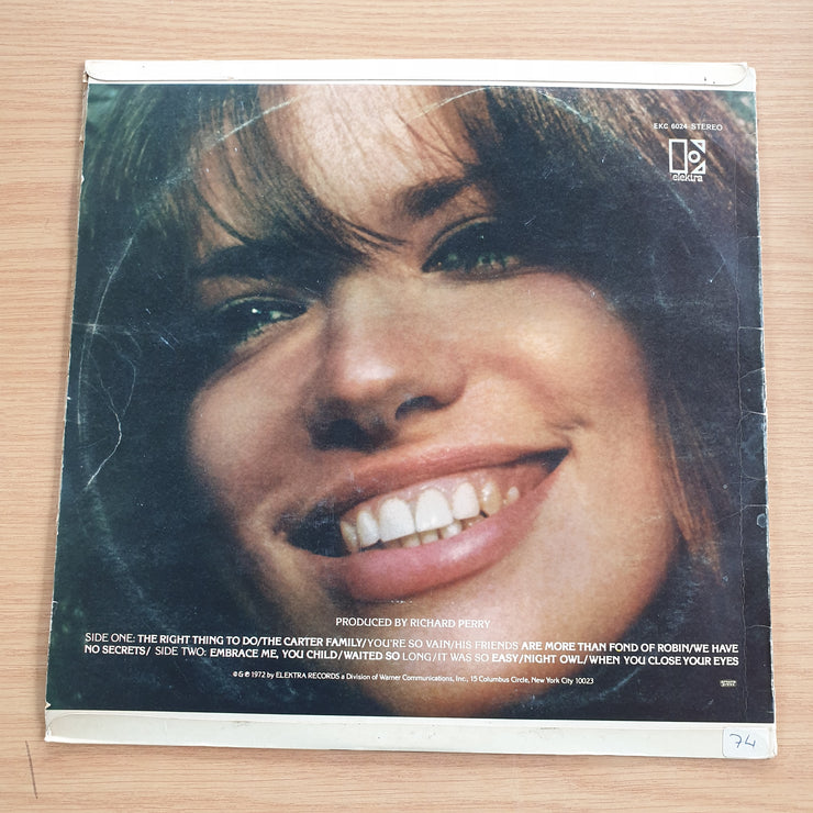 Carly Simon - No Secrets – Vinyl LP Record (VG+)