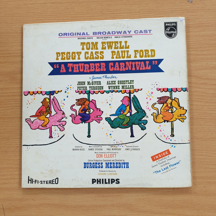A Thurber Carnival - Original Broadway Cast - Tom Ewell, Peggy Cass, Paul Ford – Vinyl LP Record (VG+)