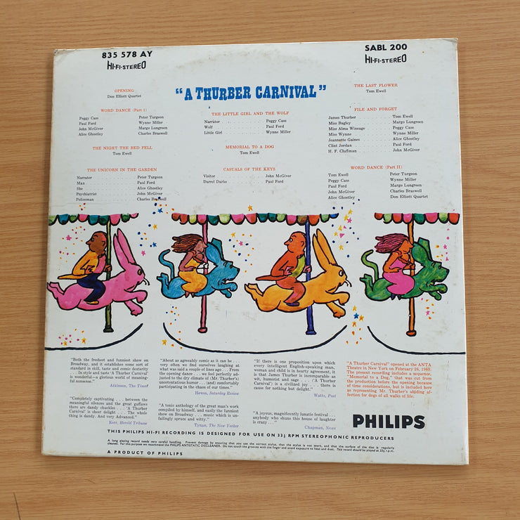 A Thurber Carnival - Original Broadway Cast - Tom Ewell, Peggy Cass, Paul Ford – Vinyl LP Record (VG+)