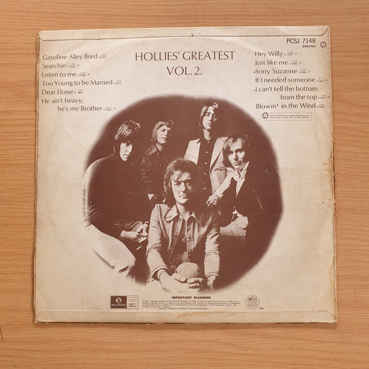 Hollies Greatest - Vol 2  - Vinyl LP Record  (G+)