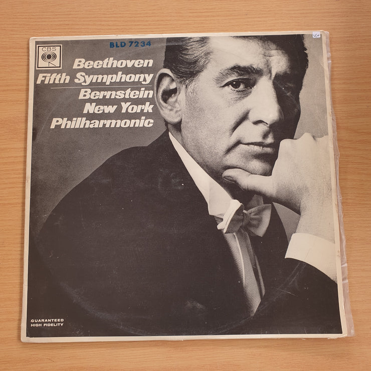Beethoven - Bernstein - New York Philharmonic – Fifth Symphony - Vinyl LP Record  (VG+)