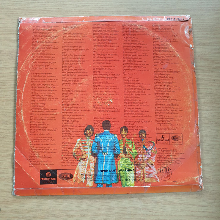 The Beatles - Sgt Peppers Lonely Hearts Club Band  -  Vinyl LP Record  (VG)