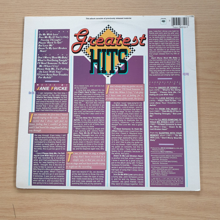 Janie Fricke – Greatest Hits - Vinyl LP Record  (VG+)