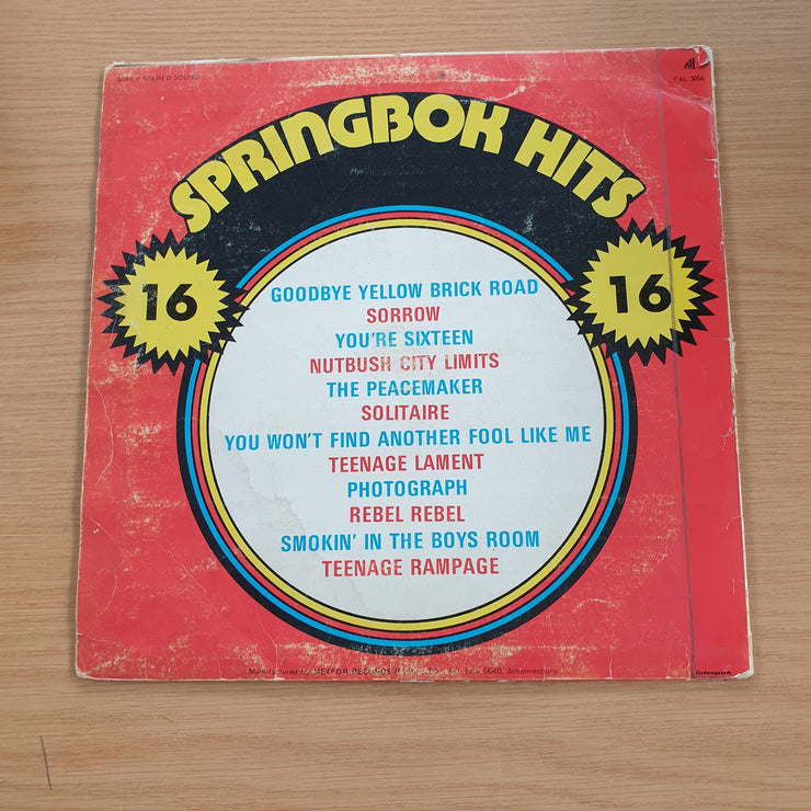 Springbok Hits 16   - Vinyl LP Record  (VG-)
