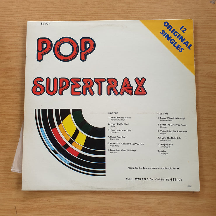 Pop Supertrax - 12 Original Singles - Vinyl LP Record - Opened  - Very-Good Quality (VG)