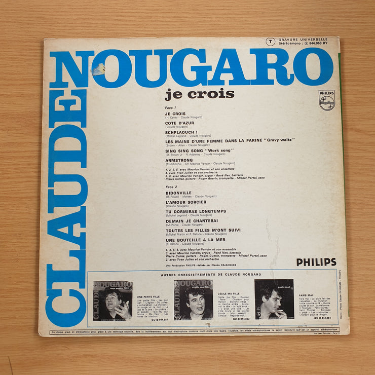 Claude Nougaro – Je Crois -  Vinyl LP Record  (VG)
