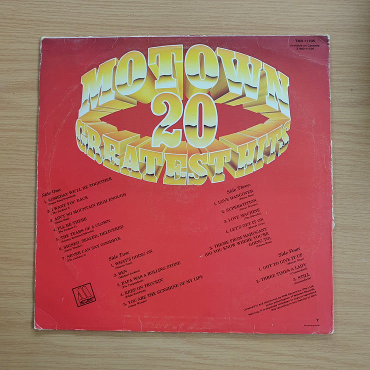 Motown 20 Greatest Hits - Double Vinyl LP Record  (VG+)
