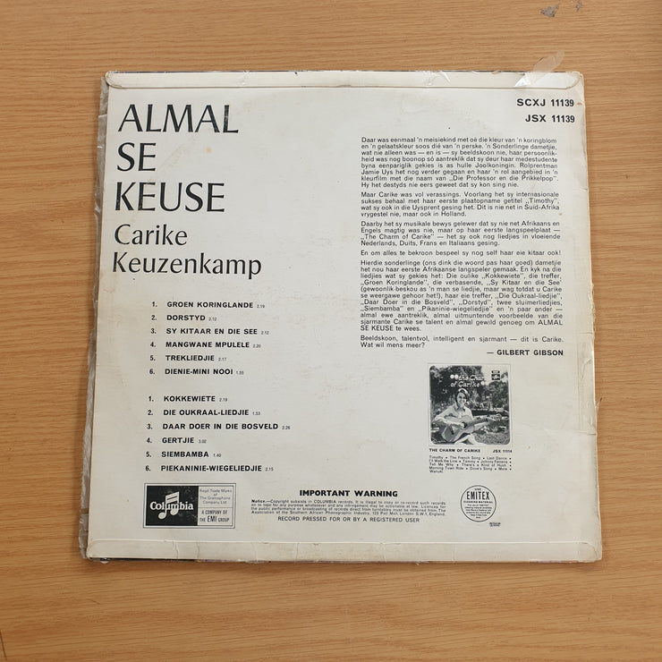 Carika Keuzenkamp - Almal Se Keuse' - Vinyl LP Record  (VG)