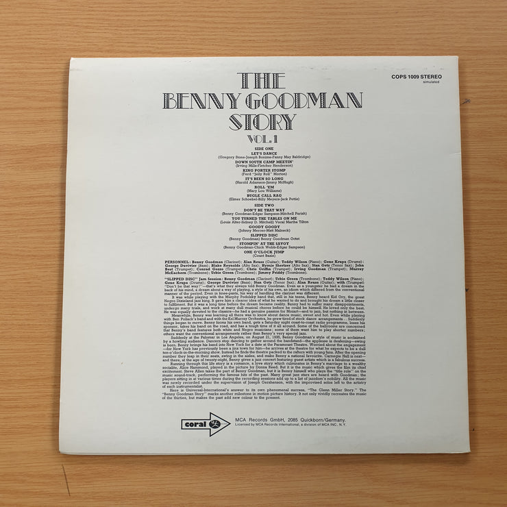 Benny Goodman – The Benny Goodman Story Vol.1  (From Original Soundtrack) -  Vinyl LP Record  (VG+)