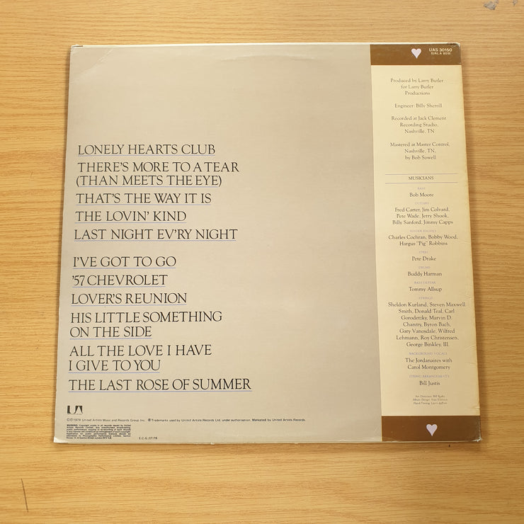 Billie Jo Spears – Lonely Hearts Club - Vinyl LP Record (VG+)