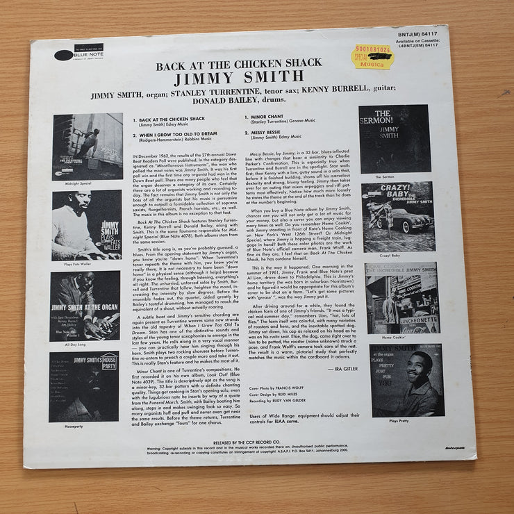 The Incredible Jimmy Smith – Back At The Chicken Shack – Vinyl LP Record (VG+)