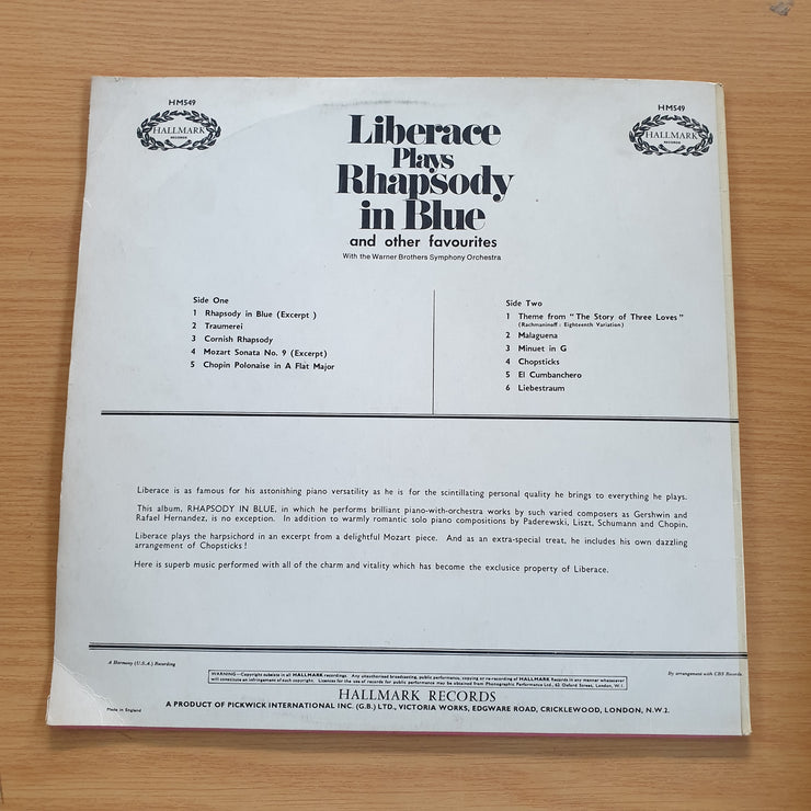 Liberace – Rhapsody In Blue -  Vinyl LP Record (VG+)