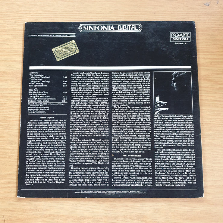 The Best Of Scott Joplin -  Paul Schoenfield – Vinyl LP Record (VG+)