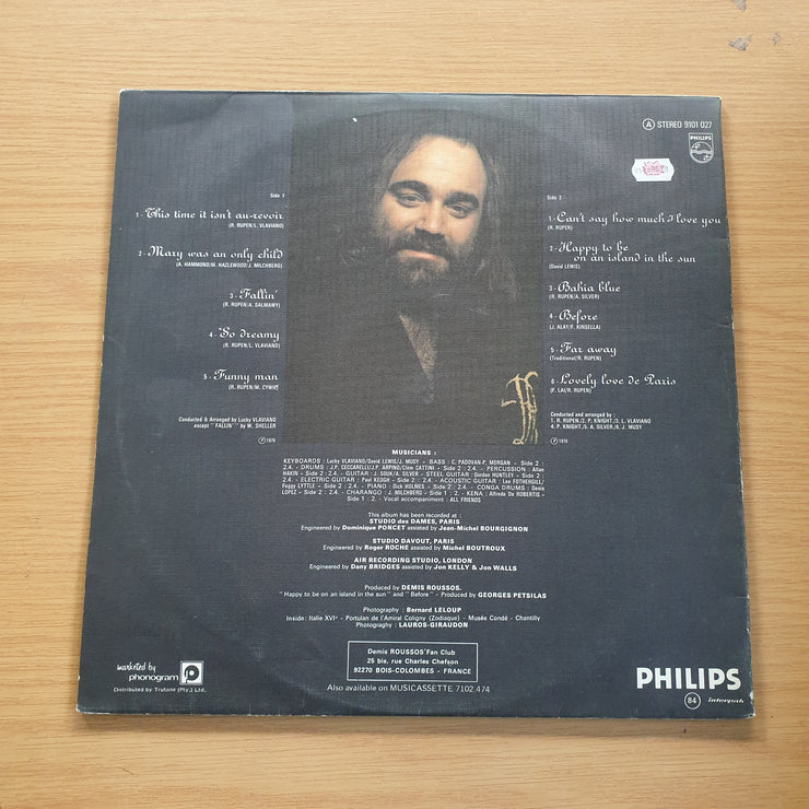 Demis Roussos ‎– Happy To Be... – Vinyl LP Record (VG+)