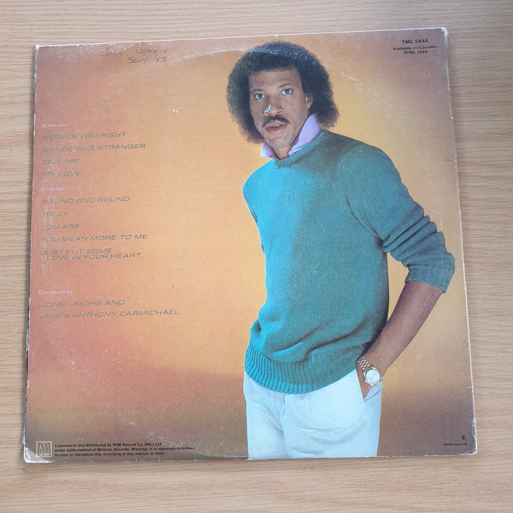 Lionel Richie ‎– Lionel Richie - Vinyl LP Record - Very-Good+ Quality (VG+)