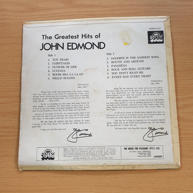 John Edmond – The Greatest Hits Of - Vinyl LP Record  (VG-) (minus)