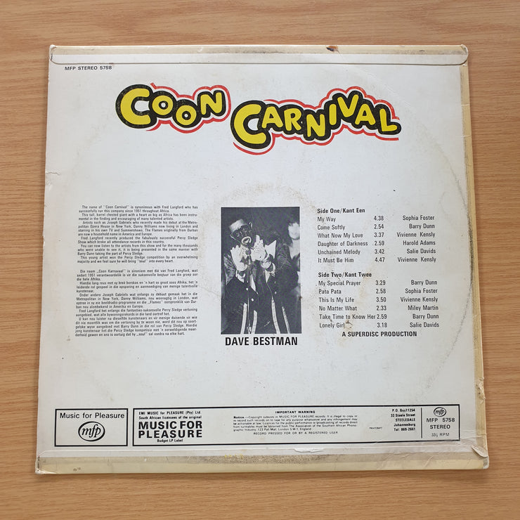 The Coon Carnival Band With The Golden City Dixies ‎– Coon Carnival - Vinyl LP Record  (VG)