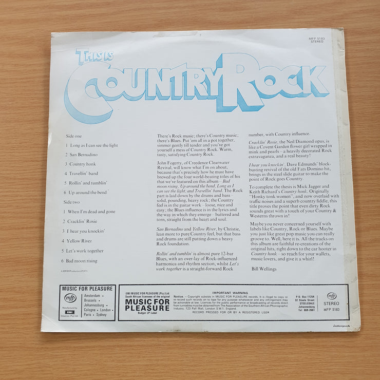 This is Country Rock - Vinyl LP Record  (VG)