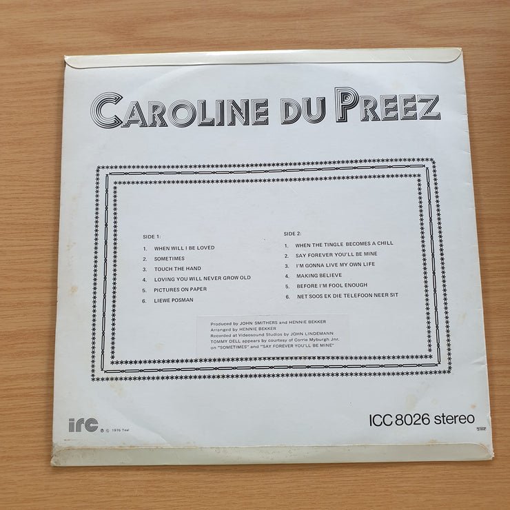 Caroline Du Preez - Caroline Du Preez - Vinyl LP Record  (VG)