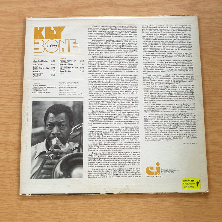 Al Grey / Wild Bill Davis – Keybone - Vinyl LP Record  (VG)