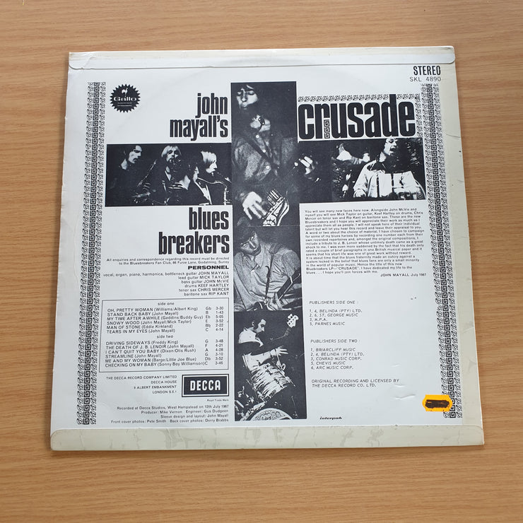 John Mayall, John Mayall's Bluesbreakers – Crusade - Vinyl LP Record (VG+)