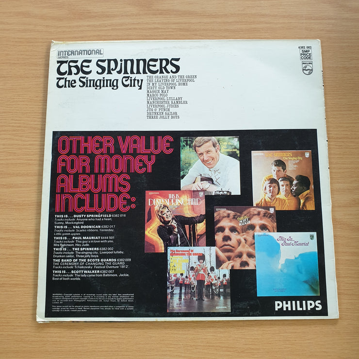 The Spinners – The Singing City - Vinyl LP Record  -  (G)