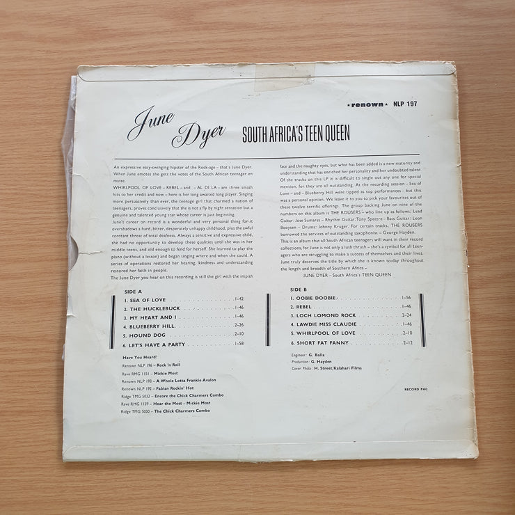 June Dyer – June Dyer (Rare SA) - Vinyl LP Record  (VG)