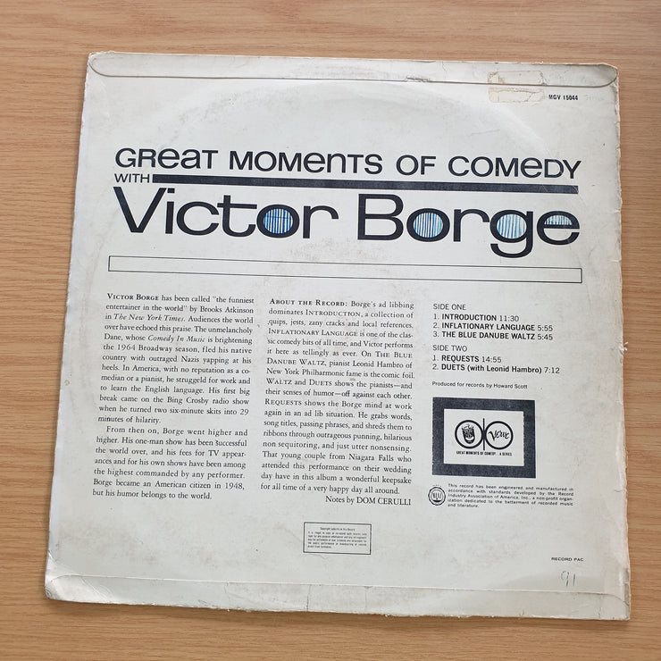 Victor Borge – Great Moments Of Comedy With Victor Borge - Vinyl LP Record  (G+) (gplus)