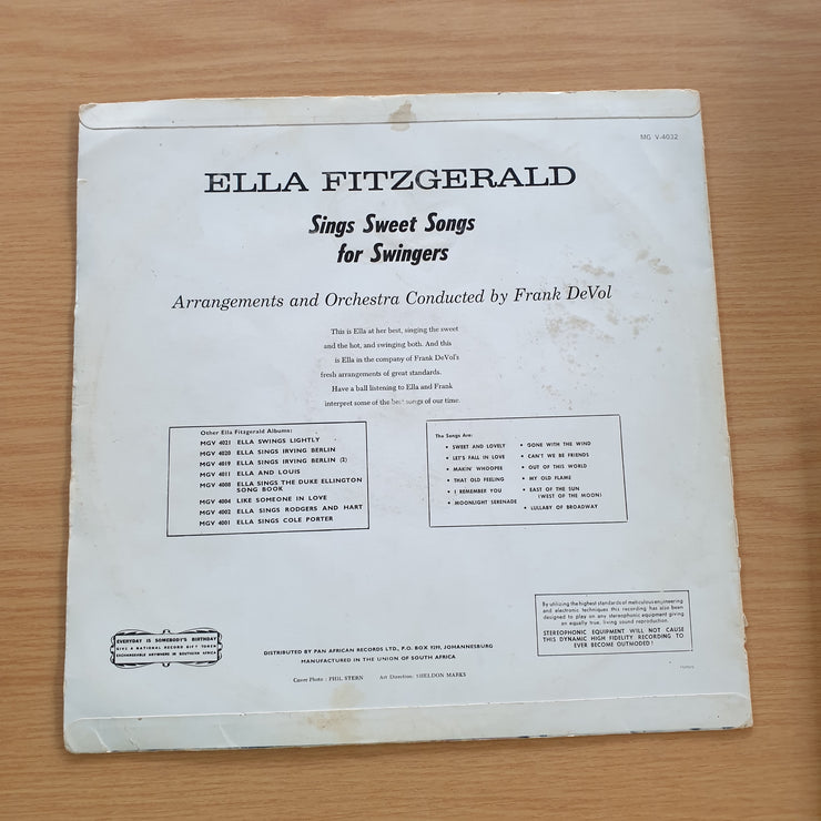 Ella Fitzgerald – Ella Fitzgerald Sings Sweet Songs For Swingers - Vinyl LP Record  (VG-) (minus)