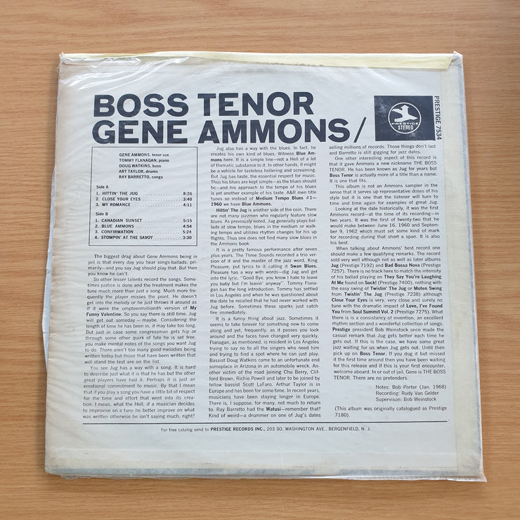 Gene Ammons – Boss Tenor  - Vinyl LP Record  (G+) (gplus)
