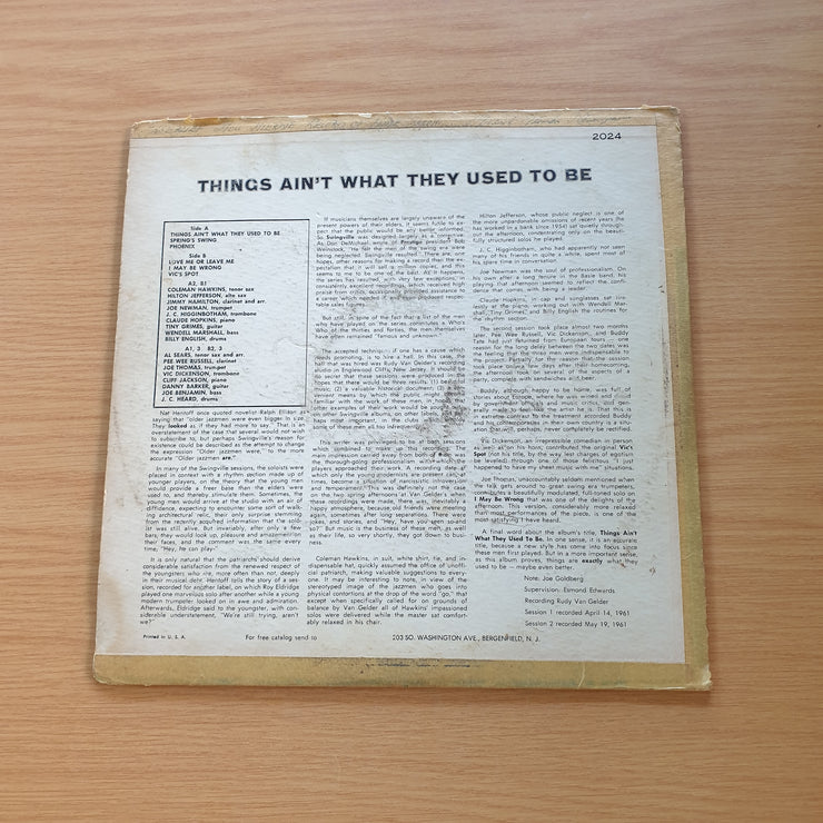 Coleman Hawkins – Things Ain't What They Used To Be – Vinyl LP Record (G+) (gplus)