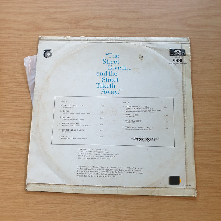 Cat Mother And The All Night Newsboys – "The Street Giveth...And The Street Taketh Away." Cat Mother 3:14 – Vinyl LP Record (G+) (gplus)