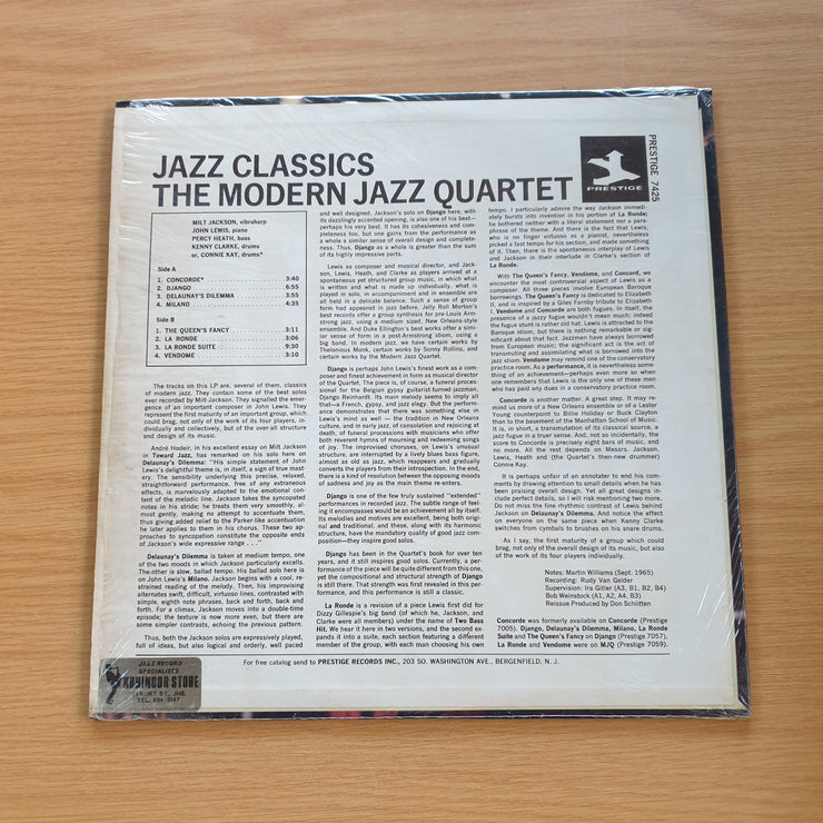 The Modern Jazz Quartet – The Modern Jazz Quartet Plays Jazz Classics - Vinyl LP Record (VG)  (verry)