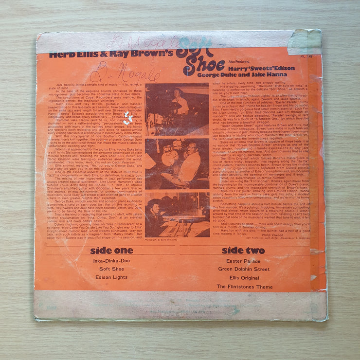 Herb Ellis & Ray Brown - Soft Shoes - Vinyl LP Record  - (G) (goood)