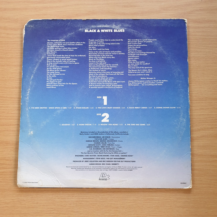 Eric Burdon & Jimmy Witherspoon – Black & White Blues – Vinyl LP Record (G+) (gplus)