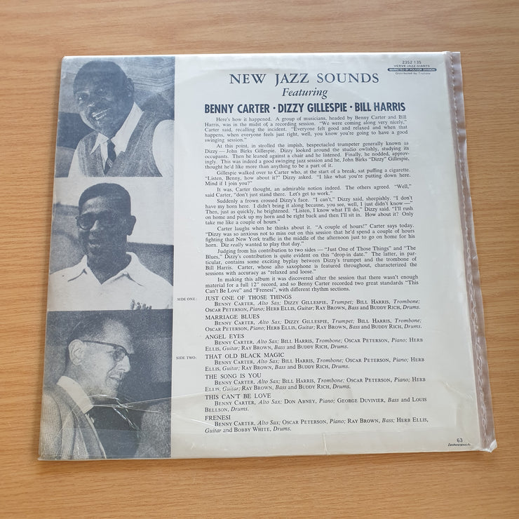 Benny Carter, Dizzy Gillespie, Bill Harris – New Jazz Sounds  - Vinyl LP Record (VG-) (minus)