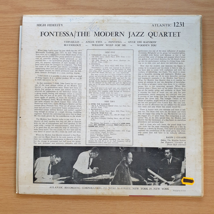 The Modern Jazz Quartet – Fontessa - Vinyl LP Record (VG)  (verry)
