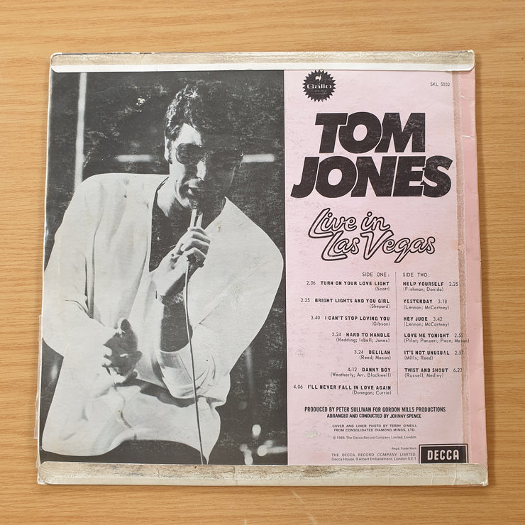Tom Jones - Live In Las Vegas -  Vinyl LP Record - Opened  - Very-Good- Quality (VG-) (minus)