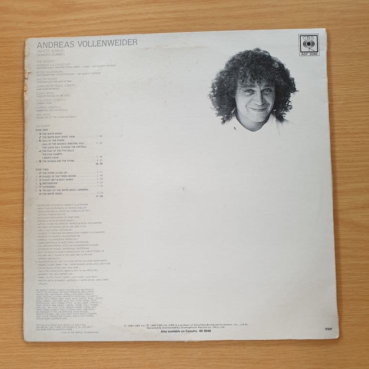 Andreas Vollenweider - White Winds - Vinyl LP Record - Very-Good+ Quality (VG+) (verygoodplus)