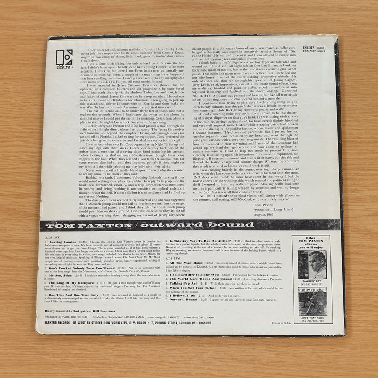 Tom Paxton – Outward Bound - Vinyl LP Record (VG)  (verry)
