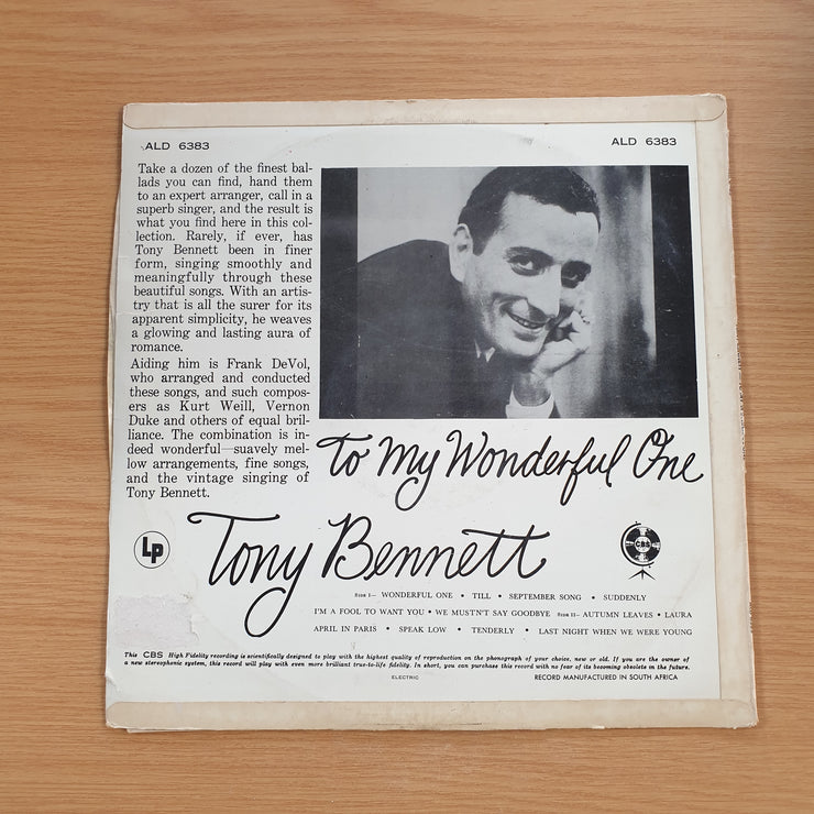 Tony Bennett – To My Wonderful One - Vinyl LP Record (VG+)