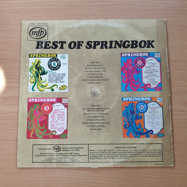 Springbok Hit Parade - Top Hits 72/73 - Vinyl LP Record (VG) (SCD) – C ...
